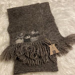 Handmade Real Wool Scarf from Europe long 63” wide 9” brand new with tag